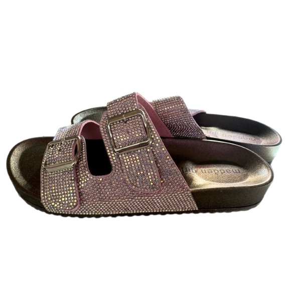 🆕 Madden Girl Women’s PINK Rhinestone Sandals • Size 7M - Picture 4 of 6